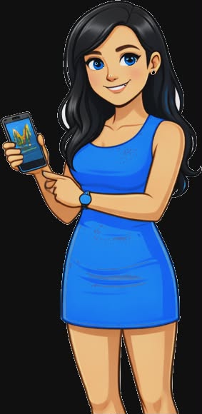 Lena Cross with phone